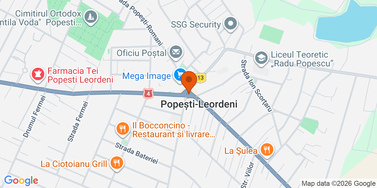 Hartă - Popești-Leordeni
